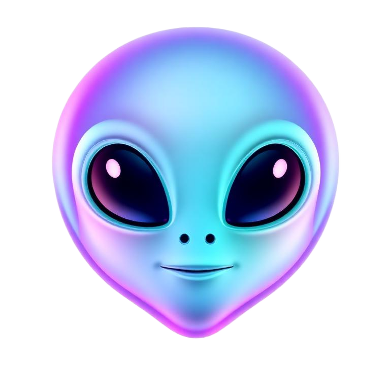 Emoji 3D animé Alien