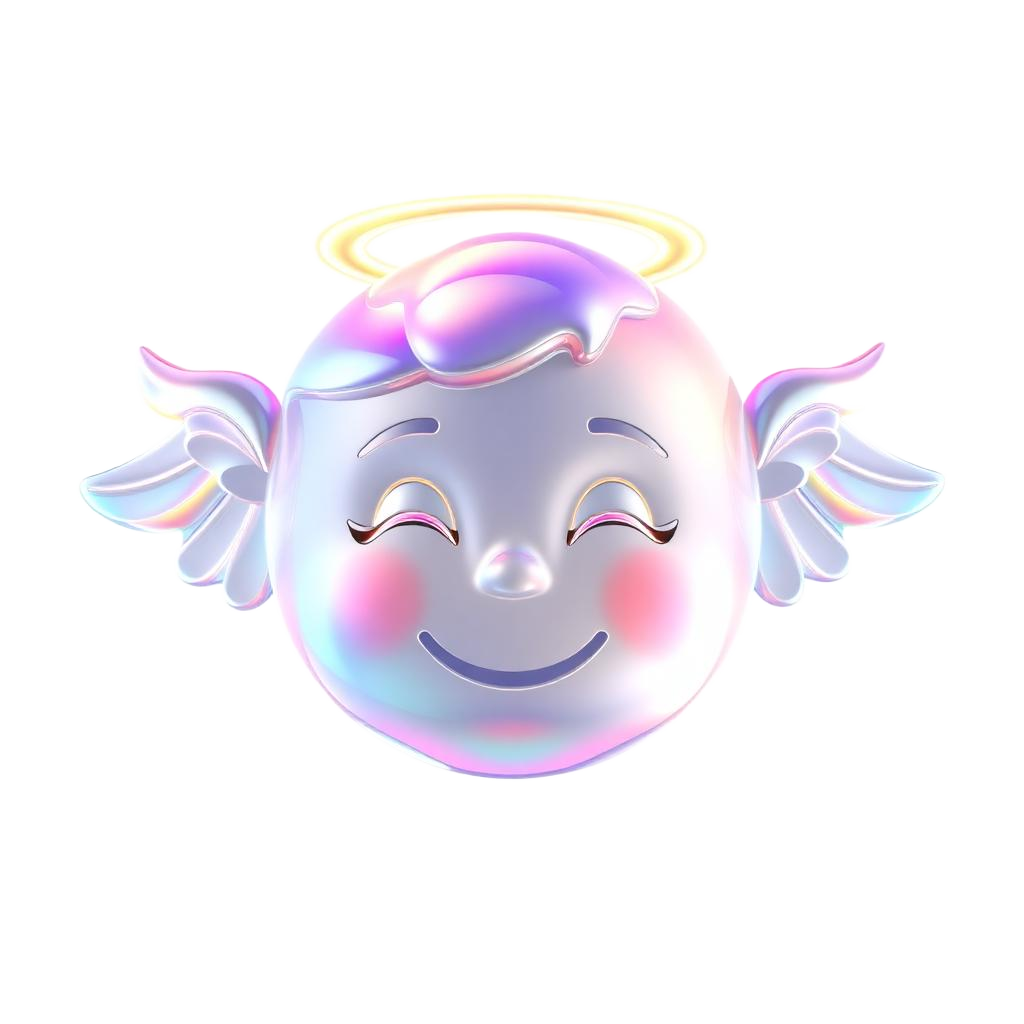 Emoji 3D animé Ange