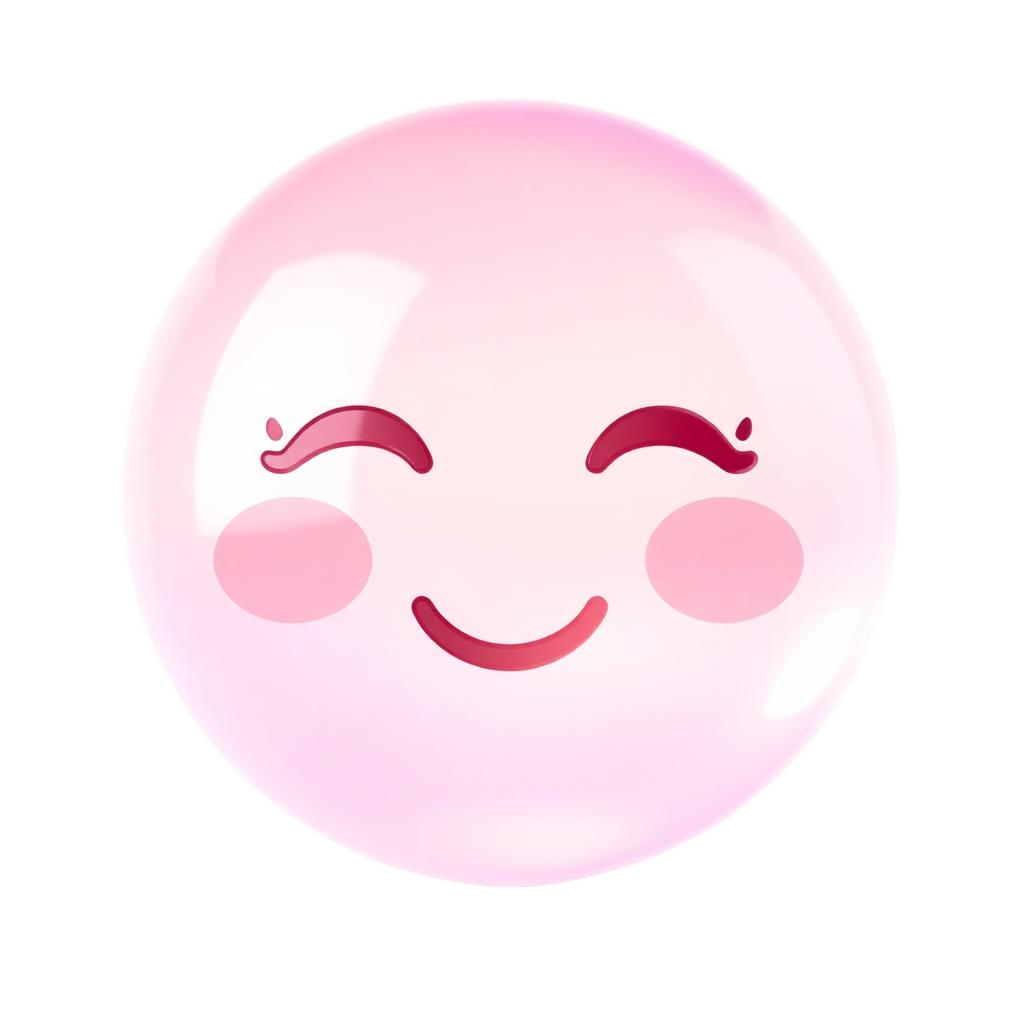Emoji 3D animé Timide
