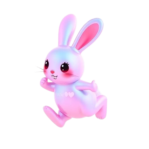Emoji 3D animé Lapin