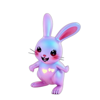 Emoji 3D animé Lapin magique