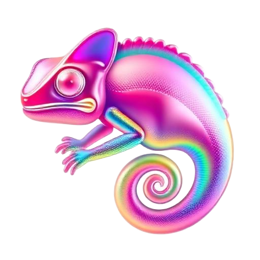 Emoji 3D animé Caméléon