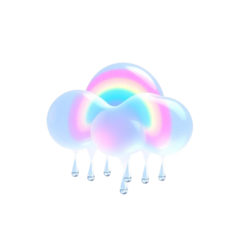 Emoji 3D animé Nuage arc-en-ciel