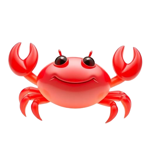Emoji 3D animé Crabe