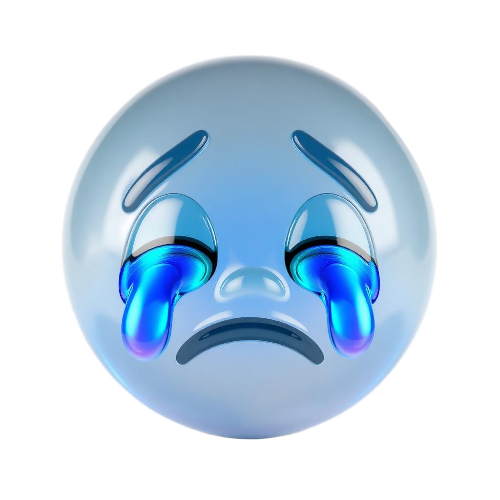 Emoji 3D animé Larmes