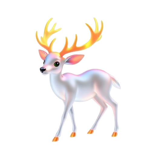 Emoji 3D animé Cerf