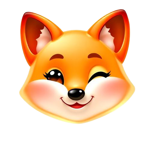 Emoji 3D animé Renard