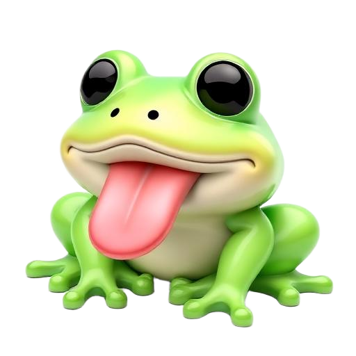 Emoji 3D animé Grenouille