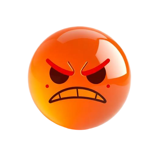 Emoji 3D animé Grognon