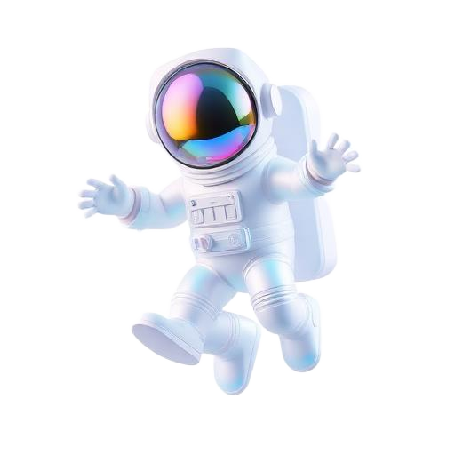 Emoji 3D animé Astronaute