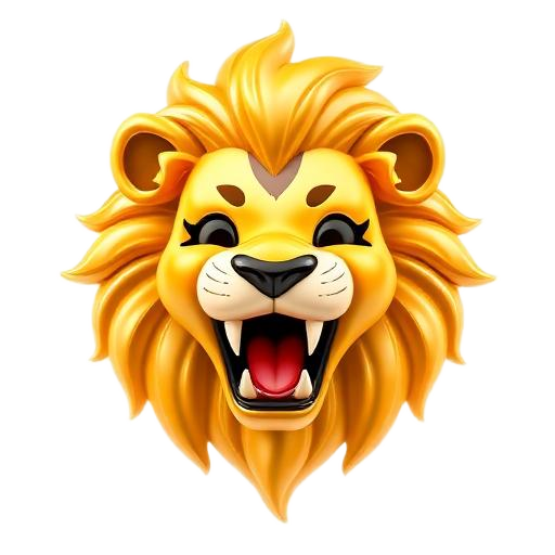 Emoji 3D animé Lion