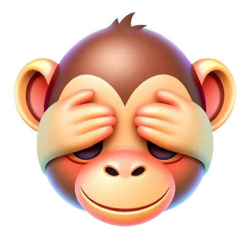 Emoji 3D animé Singe