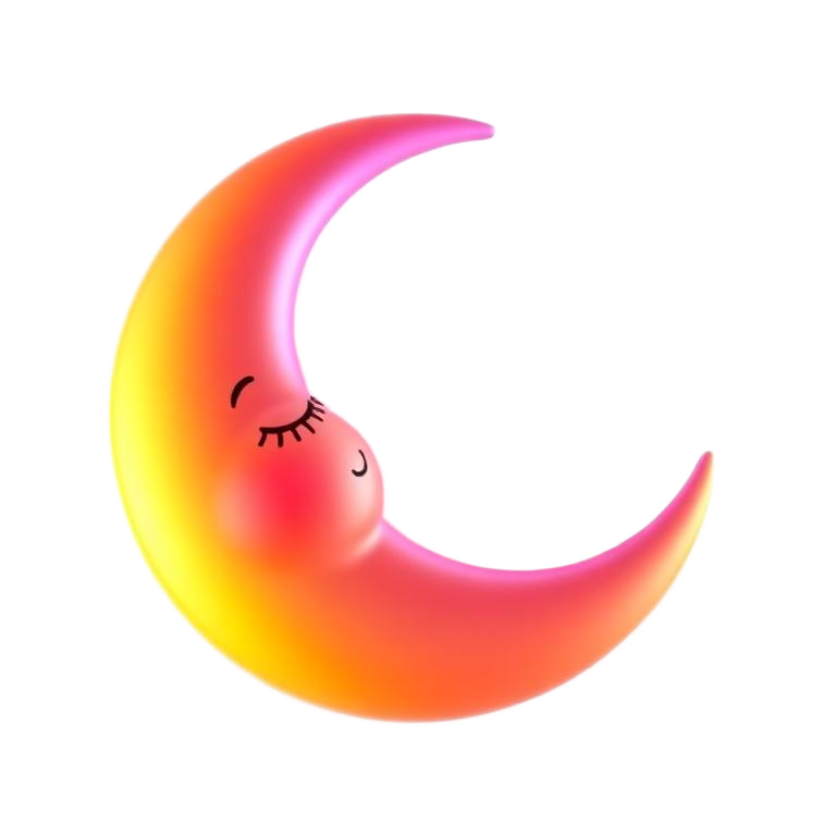 Emoji 3D animé Lune