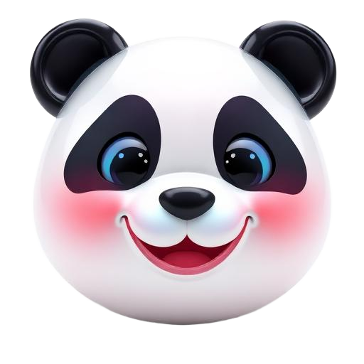 Emoji 3D animé Panda