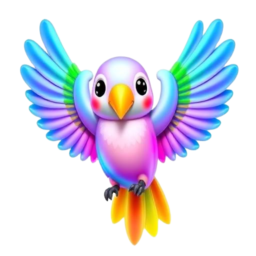 Emoji 3D animé Perroquet