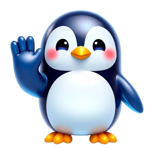 Emoji 3D animé Pingouin