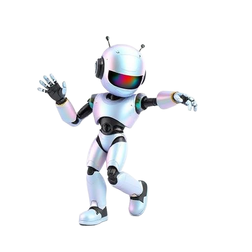 Emoji 3D animé Robot breakdance