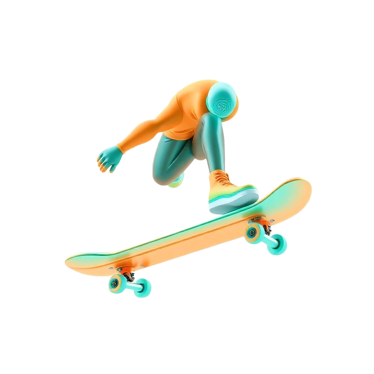 Emoji 3D animé Skate