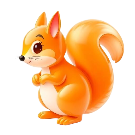 Emoji 3D animé Écureuil