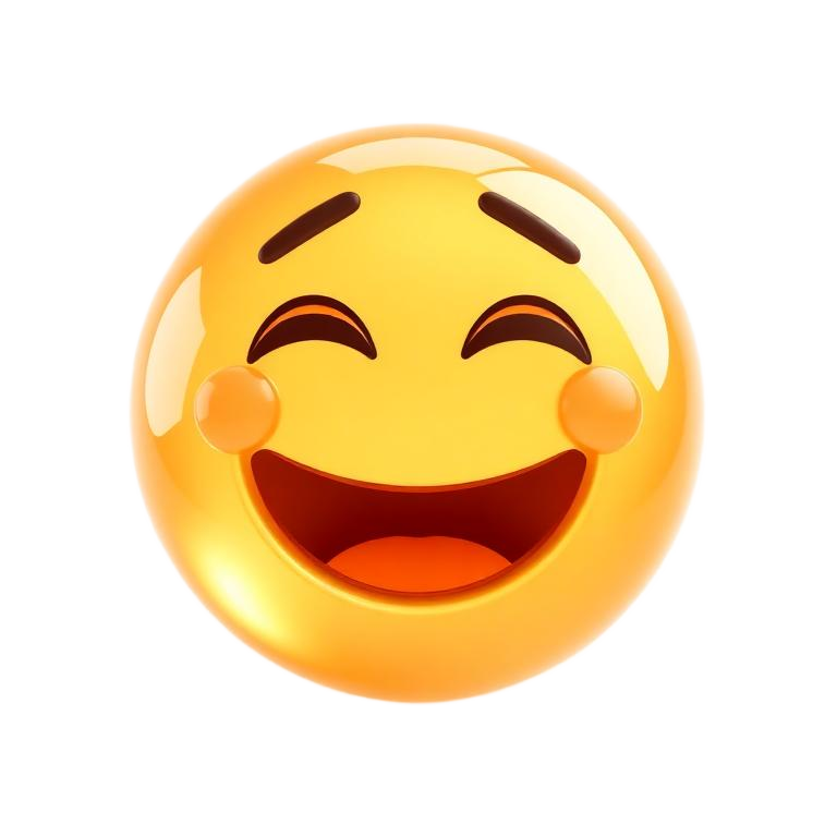 Emoji 3D animé Larmes de rire