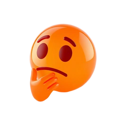 Emoji 3D animé Pensif