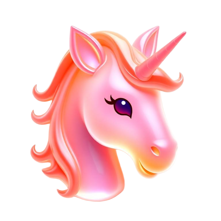 Emoji 3D animé Licorne