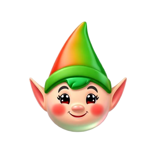 Emoji 3D animé Lutin de Noël