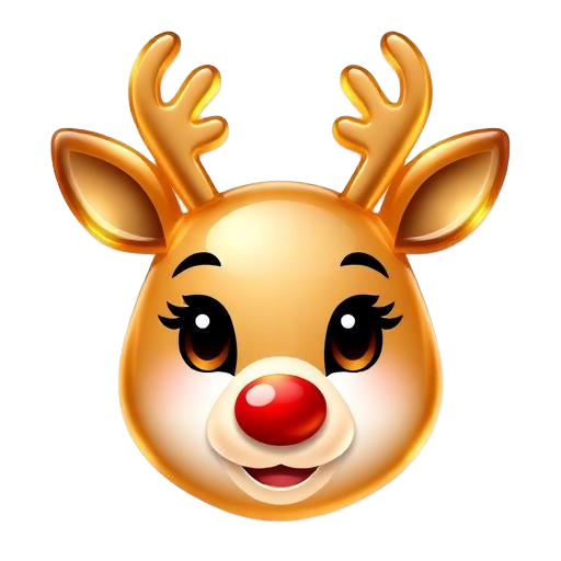 Emoji 3D animé Renne