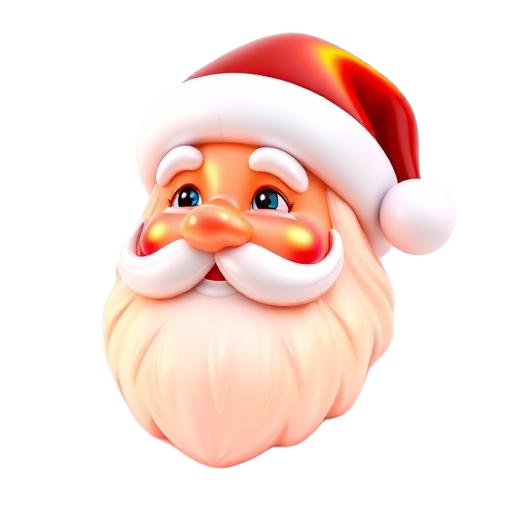 Emoji 3D animé Père Noël