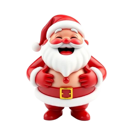 Emoji 3D animé Père Noël rieur