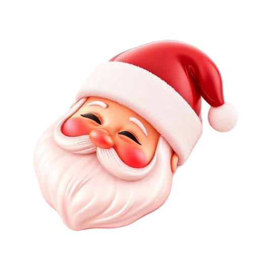 Emoji 3D animé Père Noël endormi