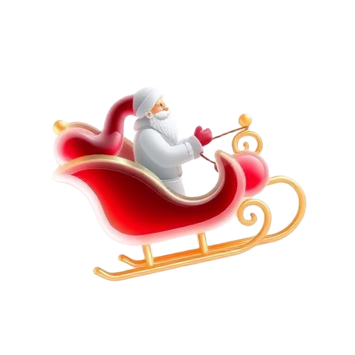 Emoji 3D animé Traîneau