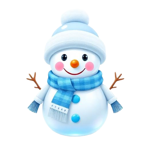 Emoji 3D animé Bonhomme de neige